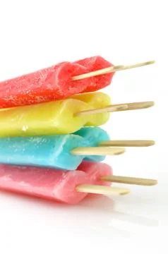 Ice cream pops Stock Photos