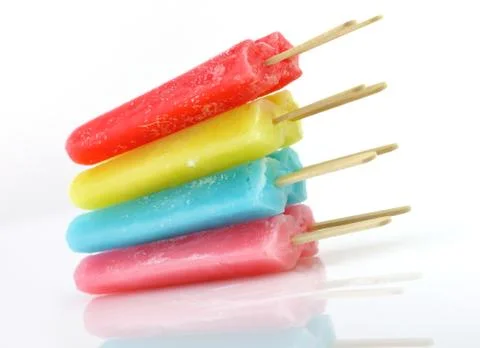 Ice cream pops Stock Photos