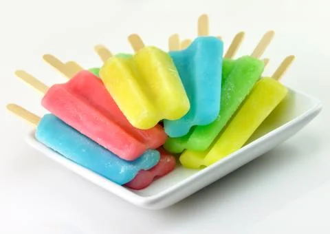 Ice cream pops Stock Photos