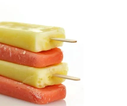 Ice cream pops Stock Photos