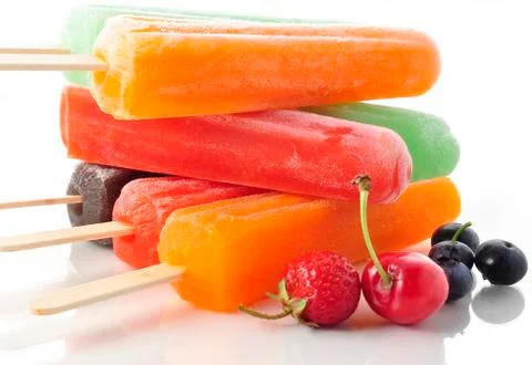 Ice cream pops Stock Photos