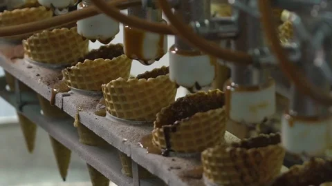 Ice cream production Stock Footage 80277394