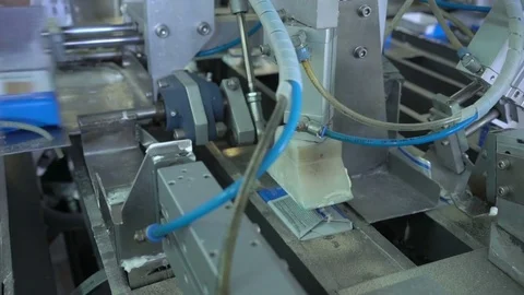 Ice cream production Stock Footage 80277839