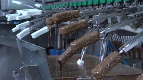 Ice cream production Stock Footage 80277884