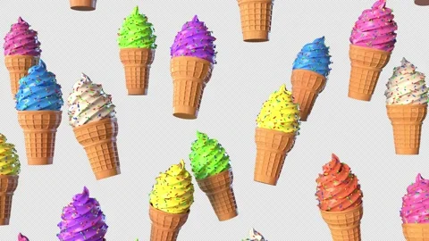 Ice Cream Raining Stock Footage 341482508