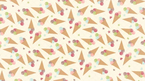 Ice cream rotating background pattern Stock Footage 107799626