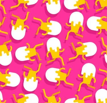 Ice cream run cartoon pattern seamless. Icecream background. vector ornament. 스톡 일러스트