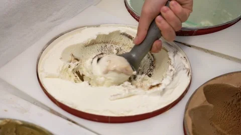 Ice Cream Scoop Stock Footage 80234986