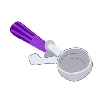 Ice cream scoop preparing refreshing frozen desserts Illustration