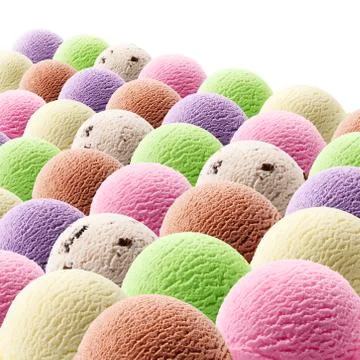 Ice cream scoops Stock Photos