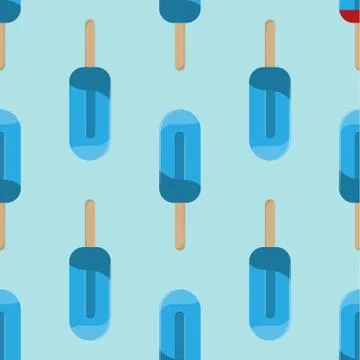 Ice cream seamless pattern background vector illustration icon isolated dessert Stock Illustration