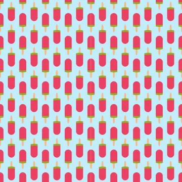 Ice cream seamless pattern background fruit vector illustration Stock Illustration