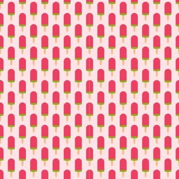 Ice cream seamless pattern background fruit vector illustration Stock Illustration