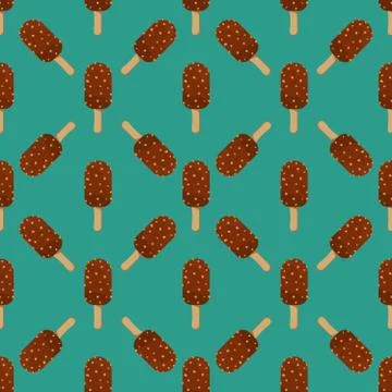 Ice cream seamless pattern background fruit vector illustration Illustrazione stock