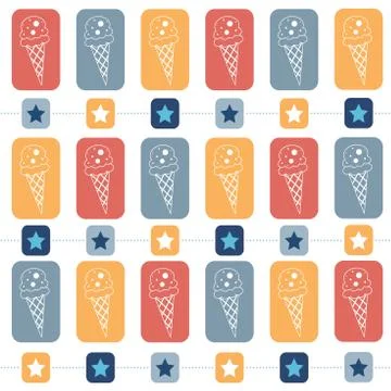 Ice-cream seamless  pattern Stock Illustration