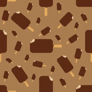 Ice cream seamless pattern Illustrazione stock