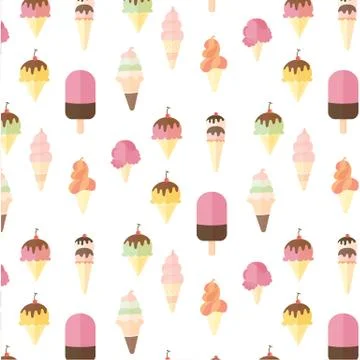 Ice cream seamless pattern Stock-Illustration