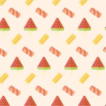 Ice cream seamless pattern Stock Illustration
