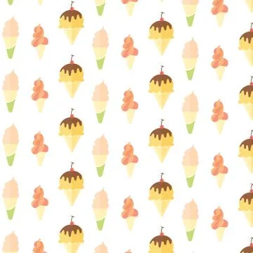 Ice cream seamless pattern Stock-Illustration