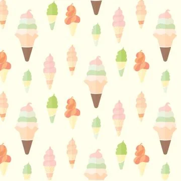 Ice cream seamless pattern Stock-Illustration