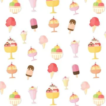 Ice cream seamless pattern Stock-Illustration
