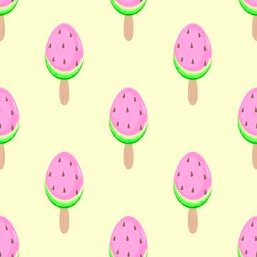 Ice cream seamless pattern Illustrazione stock