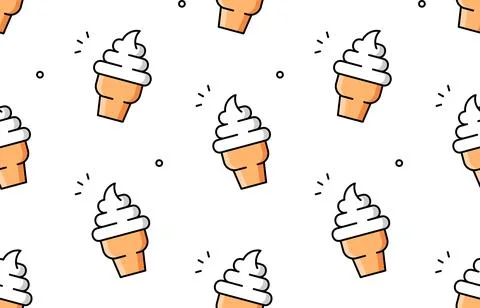Ice cream seamless pattern Stock Illustration