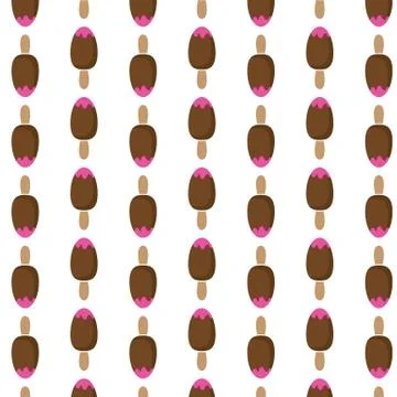 Ice cream Seamless Pattern, texture, background vector Stock Illustration