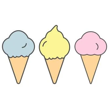 Ice cream set icon Stock Illustration