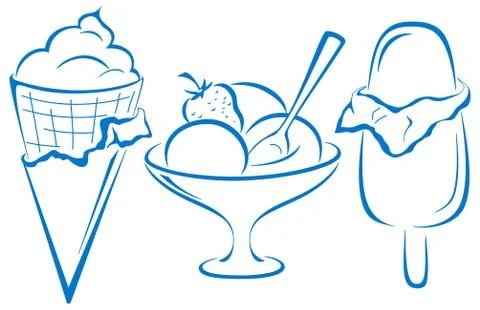 Ice-cream, set Stock Illustration