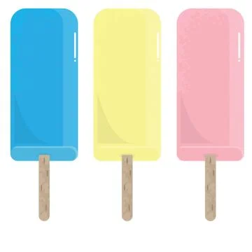 Ice cream set Stock Illustration