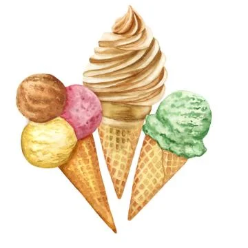 Ice-cream set Stock Illustration