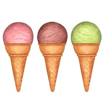 Ice cream set Stock Illustration