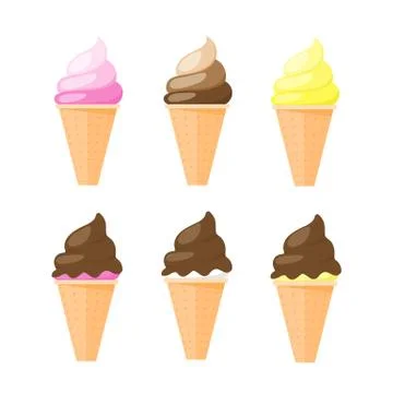 Ice cream set Illustrazione stock