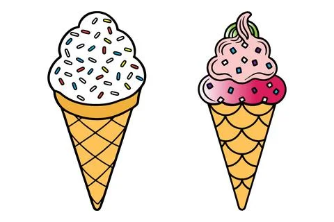Ice cream set vector Stock Illustration