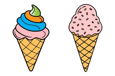 Ice cream set vector Stock Illustration