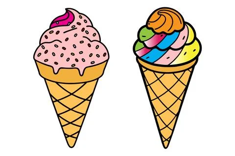 Ice cream set vector Stock Illustration