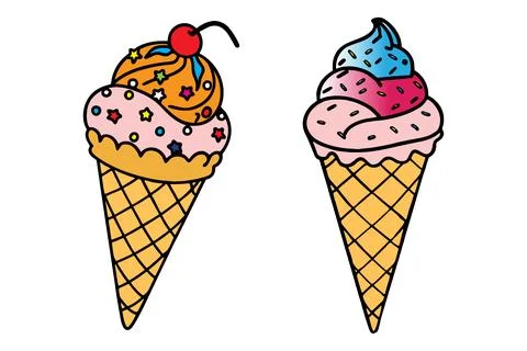 Ice cream set vector Stock Illustration