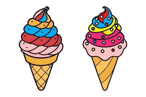 Ice cream set vector Stock Illustration