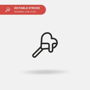Ice Cream Simple vector icon. Illustration symbol design template for web mob 스톡 일러스트