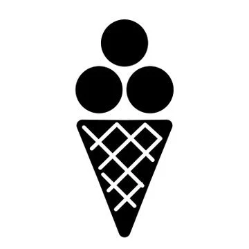 Ice cream solid icon. Sweets vector illustration isolated on white. Food glyph 스톡 일러스트