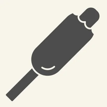 Ice cream solid icon. Sweets vector illustration isolated on white. Dessert Stock Illustration