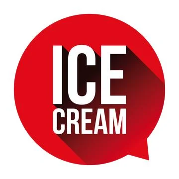 Ice Cream speech bubble sign Stock Illustration