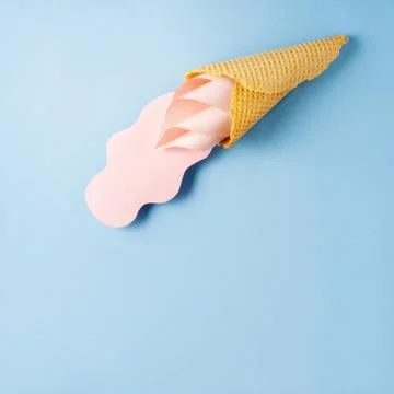Ice cream splash. Stock Photos
