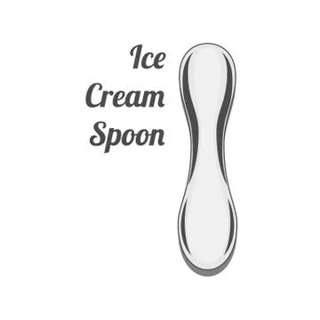 Ice Cream Spoon Stock Illustration