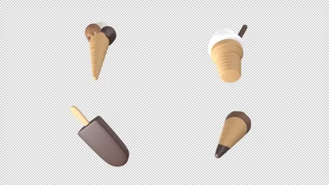 Ice cream sprite element loop with alpha. These looping elements with an alpha Stock Footage 302876435
