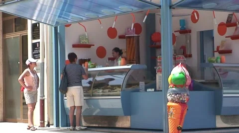 Ice Cream Stand Stock Footage 1060063