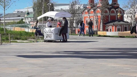 Ice cream stand Stock Footage 90863487