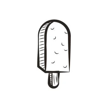 Ice cream on stick Stock Illustration