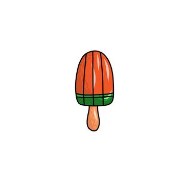 Ice cream on a stick Stock Illustration